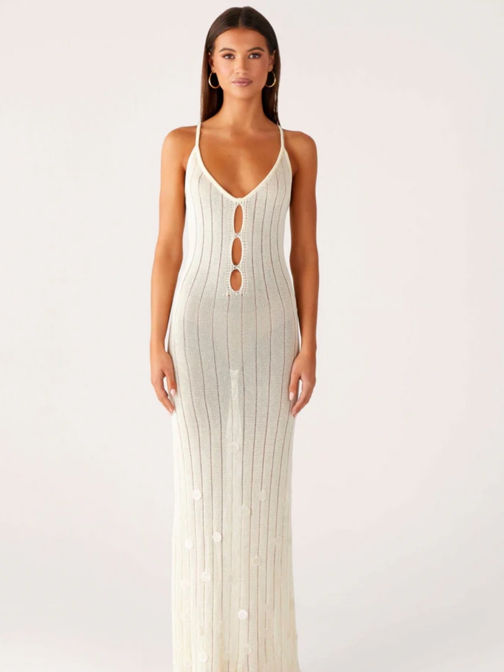Peppermayo Siren Song Crochet Maxi Dress